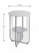 Beistelltisch >54185< in grau (Coolgrey), Metall - 49x36cm (HxD)