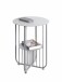 Beistelltisch >54185< in grau (Coolgrey), Metall - 49x36cm (HxD)