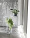 Blumentisch >54186< (3-teilig) in grau (Coolgrey), Metall - 70x30cm (HxD)