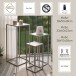 Blumentisch >54187< (3-teilig) in grau (Coolgrey), Metall - 18x50x18cm (BxHxT)