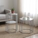 Satztisch >54192< (2-teilig) in grau (Coolgrey), Metall - 38x55x33cm (BxHxT)