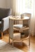 Beistelltisch >59136< in Eiche Dekor / Kaschmirgrau - 60x44cm (HxD)