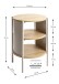 Beistelltisch >59136< in Eiche Dekor / Kaschmirgrau - 60x44cm (HxD)