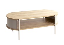 Couchtisch >59137< in Eiche Dekor, Kaschmirgrau -...