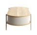 Couchtisch >59137< in Eiche Dekor, Kaschmirgrau - 100x37x54cm (BxHxT)