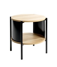 Beistelltisch >59535< in eiche Dekor / schwarz -...