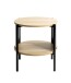 Beistelltisch >59535< in eiche Dekor / schwarz - 44x44cm (HxD)
