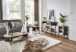 Couchtisch >59537< in Eiche Dekor, schwarz  - 100x37x54cm (BxHxT)