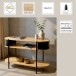 Konsole >59538< in eiche Dekor / schwarz  - 110x76x39cm (BxHxT)