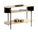 Konsole >59538< in eiche Dekor / schwarz  - 110x76x39cm (BxHxT)