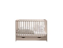 Babybett >TEFFY< in Kaschmir, Nadelholz massiv - 74x84x145cm (BxHxT)