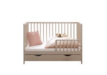 Babybett >TEFFY< in Kaschmir, Nadelholz massiv - 74x84x145cm (BxHxT)