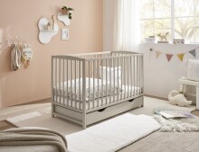Babybett >TEFFY< in Kaschmir, Nadelholz massiv - 74x84x145cm (BxHxT)