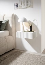 Nachtkommode >TABONI< hängend, 1 Schublade, in weiß - 42x14x30cm (BxHxT)