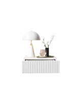 Nachtkommode >TABONI< hängend, 1 Schublade, in weiß - 42x14x30cm (BxHxT)