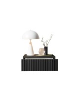Nachtkommode >TABONI< hängend, 1 Schublade, in Graphit - 42x14x30cm (BxHxT)