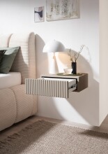 Nachtkommode >TABONI< hängend, 1 Schublade, in Kaschmir - 42x14x30cm (BxHxT)