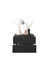 Nachtkommode >TABONI< 2 Schubladen, Wandmontage, Graphit - 42x28x30cm (BxHxT)