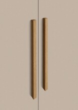Drehtürenschrank >HILDA< in Kaschmir / Mauvella Oak Dekor - 135x210x56,8 (BxHxT)