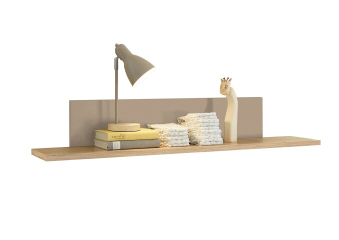 Wandboard >HILDA< in Kaschmir / Mauvella Oak Dekor - 120x20x19cm (BxHxT)