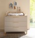 Wickelkommode >HILDA< Wickelaufsatz, Kaschmir / Mauvella Oak Dekor - 120x108,7x77cm (BxHxT)