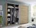 Schwebetürenschrank >Mesio< in Mauvella Oak Dekor / Weiß - 270x210x60cm (BxHxT)