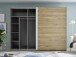 Schwebetürenschrank >Mesio< in Mauvella Oak Dekor / Weiß - 270x210x60cm (BxHxT)