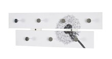 Garderobenleiste >13133< in chrom, Motiv Pusteblume - 60x21x5 (BxHxT)