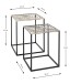 Satztisch >20557< (2-teilig) in bronze, schwarz, Metall - 35x45x35cm (BxHxT)