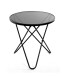 Beistelltisch >25591< in schwarz, Metall, Sicherheitsglas - 56x55cm (HxD)