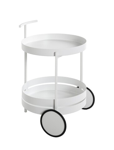 Servierwagen >37382< in weiß, Metall - 62x42cm (HxD)