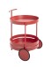 Servierwagen >37482< in Korallenrot, Metall - 62x42cm (HxD)