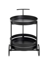 Servierwagen >37582< in schwarz, Metall - 62x42cm (HxD)