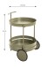 Servierwagen >37982< in grün ( Schilfgrün), Metall - 62x42cm (HxD)