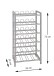 Flaschenregal >38709< in alu, Metall - 34x72x22cm (BxHxT)