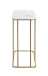 Beistelltisch >52234< in goldfarben, marmoroptik, Metall, MDF - 45x67x30cm (BxHxT)