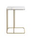 Beistelltisch >52234< in goldfarben, marmoroptik, Metall, MDF - 45x67x30cm (BxHxT)