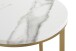 Beistelltisch >52235< in goldfarben, marmoroptik, Metall, MDF - 53x39cm (HxD)