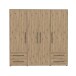 Drehtürenschrank >MOKKARIS< in Artisan Eiche Dekor - 205,9x200,1x58,8cm (BxHxT)