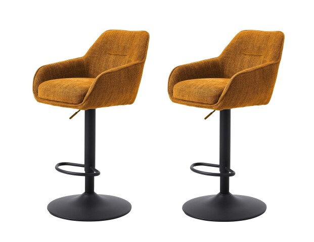 Barhocker >Avola< (2er-Set) in rostfarben - 52x113,5x53 (BxHxT)