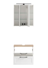 Badezimmer-Set >Lyon< (2-tlg.) in weiß - 60x195x35cm (BxHxT)