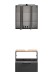 Badezimmer-Set >Lyon< (2-tlg.) in matt-grau, Graphitgrau - 60x195x35cm (BxHxT)
