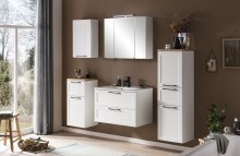 Badezimmer-Set >Lyon< (2-tlg.) in weiß - 80x195x47cm (BxHxT)