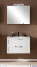 Badezimmer-Set >Lyon< (2-tlg.) in weiß - 80x195x47cm (BxHxT)