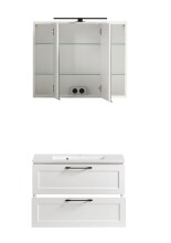 Badezimmer-Set >Lyon< (2-tlg.) in weiß - 80x195x47cm (BxHxT)