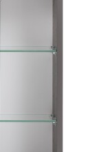 Badezimmer-Set >Lyon< (2-tlg.) in matt-grau, Graphit - 80x195x47cm (BxHxT)