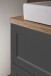 Badezimmer-Set >Lyon< (2-tlg.) in matt-grau, Graphit - 80x195x47cm (BxHxT)