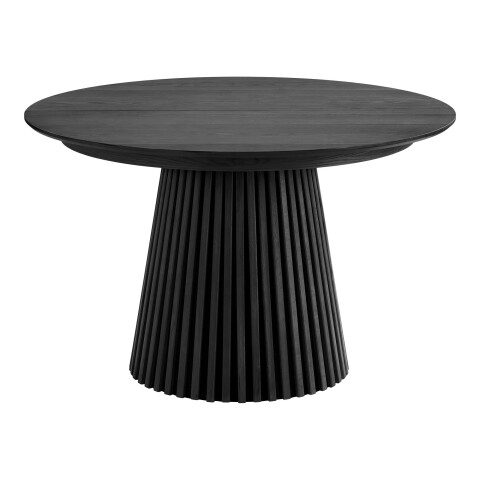 Kulissen-Esstisch >Osaka< ausziehbar 160/200/240cm, Eichenfurnier schwarz - 75x120cm (HxD)