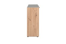 Kommode >Cento< in anthrazit / Dekor Artisan Oak - 89x34,5x85cm (BxHxT)