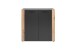 Kommode >Cento< in anthrazit / Dekor Artisan Oak - 89x34,5x85cm (BxHxT)